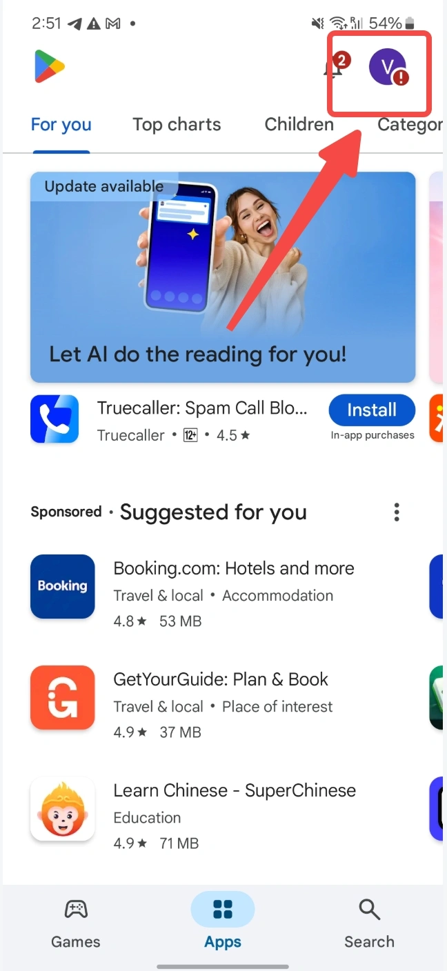 Open Google Play Store
