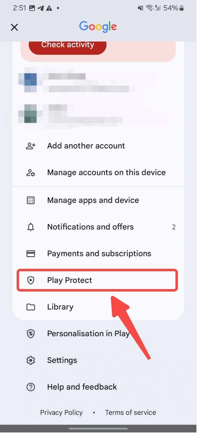 Tap Settings